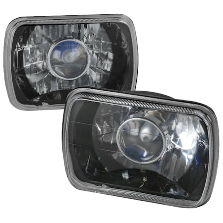 Spec-D Tuning All All All 7X6 Projector Headlights Black LHP-7X6JM